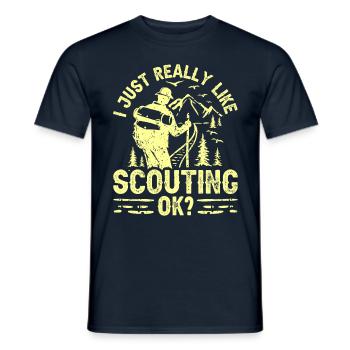 I like scouting just very much clan scouts - Men's T-Shirt - navy - Front - AI Model Male 178 light (178cm)