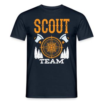 Pfadfinder Team Pfadfinden Sippe Zeltlager - Männer T-Shirt - Navy - Vorne - AI Model Male 178 light (178cm)