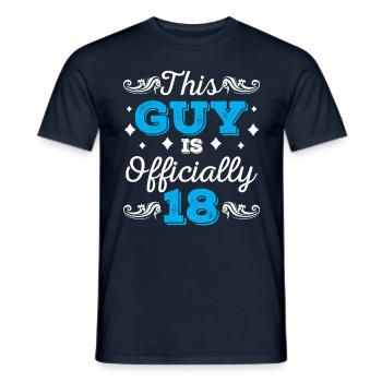 Dieser Typ Ist Offiziell 18 Geburtstag Achtzehn - Männer T-Shirt - Navy - Vorne - AI Model Male 178 light (178cm)