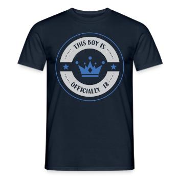 Dieser Junge Ist Offiziell 18 Geburtstag Achtzehn - Männer T-Shirt - Navy - Vorne - AI Model Male 178 light (178cm)