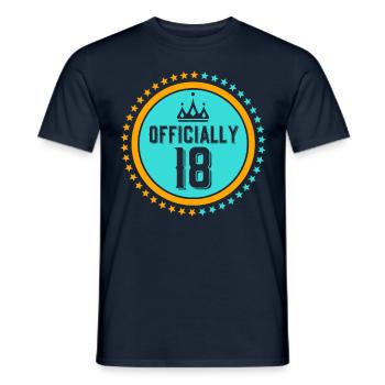 Offiziell 18 Geburtstag Achtzehn Geburtstagskind - Männer T-Shirt - Navy - Vorne - AI Model Male 178 light (178cm)