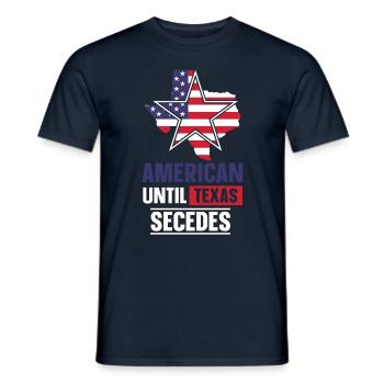 Les Américains jusqu’à la sécession des Texans du Texas - T-shirt homme - marine - Devant - AI Model Male 178 light (178cm)