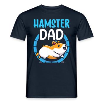 Hamster Papa Cute Pet Owner - Men's T-Shirt - navy - Front - AI Model Male 178 light (178cm)