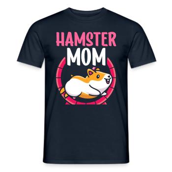 Hamster Mom Pet Owner Cute - Men's T-Shirt - navy - Front - AI Model Male 178 light (178cm)