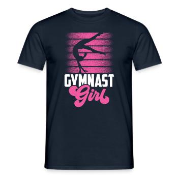 Gymnast Gymnast Girls Gymnastics Gymnastics - Men's T-Shirt - navy - Front - AI Model Male 178 light (178cm)