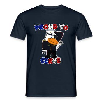 Fier de servir Pelican - T-shirt homme - marine - Devant - AI Model Male 178 light (178cm)