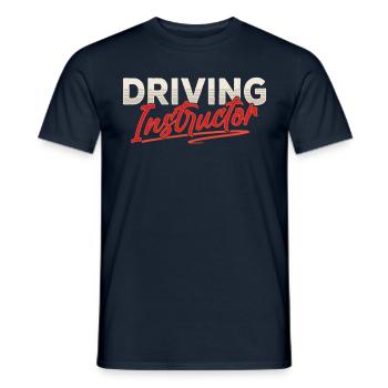 Fahrlehrer Fahrschule Fahrstunde Fahrschüler - Männer T-Shirt - Navy - Vorne - AI Model Male 178 light (178cm)