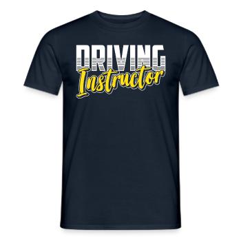 Moniteur d’auto-école Apprenant cours de conduite - T-shirt homme - marine - Devant - AI Model Male 178 light (178cm)