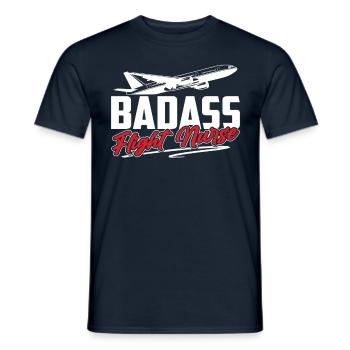 Knallharte Flight Nurse Beruf Flugkrankenschwester - Männer T-Shirt - Navy - Vorne - AI Model Male 178 light (178cm)