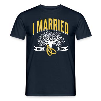 Je me suis marié à cette réunion de famille - T-shirt homme - marine - Devant - AI Model Male 178 light (178cm)