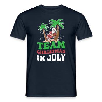 L’équipe Weihnachten Im Juli Santa Christmas en juillet - T-shirt homme - marine - Devant - AI Model Male 178 light (178cm)