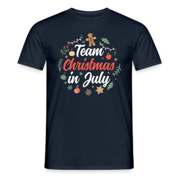 Team Weihnachten Im Juli Christmas In July Santa - Männer T-Shirt - Navy - Vorne - AI Model Male 178 light (178cm)