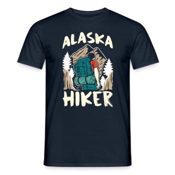 Alaska Wanderer Natur Wanderung Wandern - Männer T-Shirt - Navy - Vorne - AI Model Male 178 light (178cm)