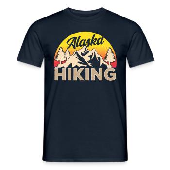 Alaska Wandern Wanderung Natur Wanderer - Männer T-Shirt - Navy - Vorne - AI Model Male 178 light (178cm)