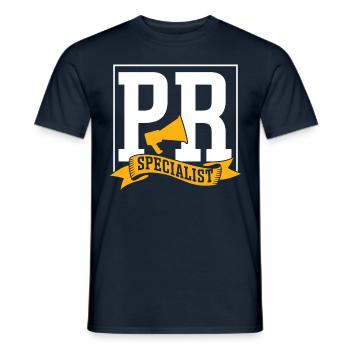 PR Specialist Job Public Relations Profession - Men's T-Shirt - navy - Front - AI Model Male 178 light (178cm)