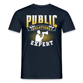 Public Relations Expert Job Profession PR - Men's T-Shirt - navy - Front - AI Model Male 178 light (178cm)