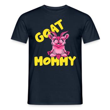 Goats Mama Goat Animal Domestic Goat Lovers - Men's T-Shirt - navy - Front - AI Model Male 178 light (178cm)