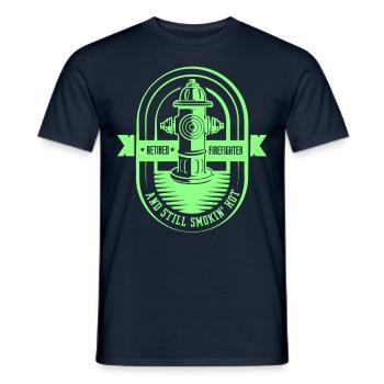 Pompier à la retraite et encore chaud - T-shirt homme - marine - Devant - AI Model Male 178 light (178cm)