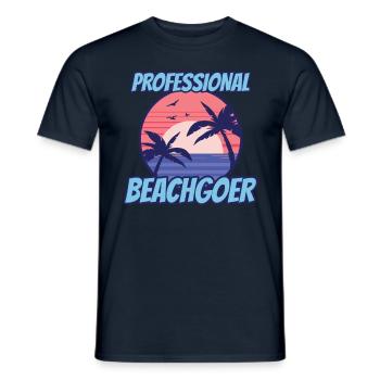 Professional Beachgoer Holiday Beach Beach - Men's T-Shirt - navy - Front - AI Model Male 178 light (178cm)