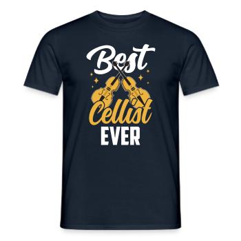 Bester Cellist Aller Zeiten Musiker Cello Cellos - Männer T-Shirt - Navy - Vorne - AI Model Male 178 light (178cm)