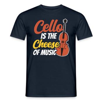 Le violoncelle est le fromage de la musique violoncelliste violoncelliste - T-shirt homme - marine - Devant - AI Model Male 178 light (178cm)
