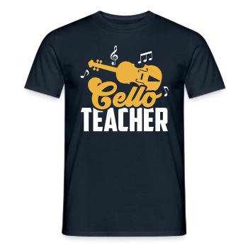 Cello Teacher Cello Teacher Cellos Musician Cellist - Men's T-Shirt - navy - Front - AI Model Male 178 light (178cm)