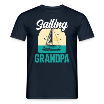 Grand-père voilier voilier marins - T-shirt homme - marine - Devant - AI Model Male 178 light (178cm)