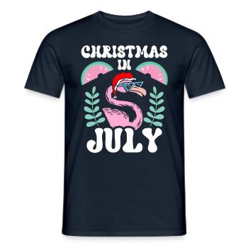 Weihnachten Im Juli Christmas In July Humor Santa - Men's T-Shirt - navy - Front - AI Model Male 178 light (178cm)