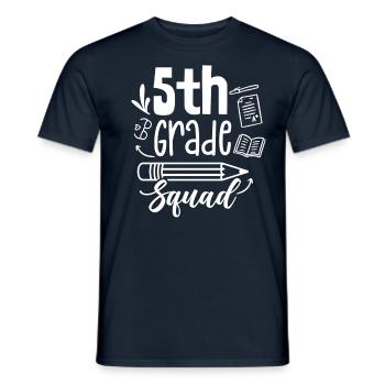 5 classe équipe école cinquième année cinquième année - T-shirt homme - marine - Devant - AI Model Male 178 light (178cm)
