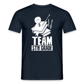 Équipe 5 classe école cinquième année cinquième année - T-shirt homme - marine - Devant - AI Model Male 178 light (178cm)