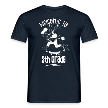 Welcome to the 5th grade fifth grader fifth - Men's T-Shirt - navy - Front - AI Model Male 178 light (178cm)