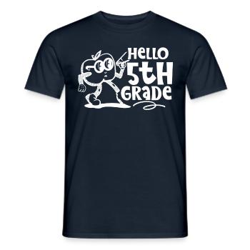 Hello 5th grade fifth graders 5 grade fifth - Men's T-Shirt - navy - Front - AI Model Male 178 light (178cm)