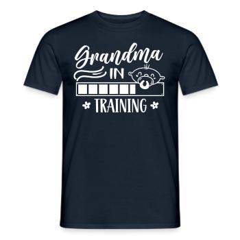 Grandma in training Grandparents First Time Sweet - Men's T-Shirt - navy - Front - AI Model Male 178 light (178cm)