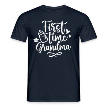 La première fois grand-mère première grand-mère grands-parents doux - T-shirt homme - marine - Devant - AI Model Male 178 light (178cm)