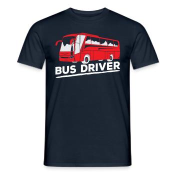 Bus driver coach bus travel - Men's T-Shirt - navy - Front - AI Model Male 178 light (178cm)