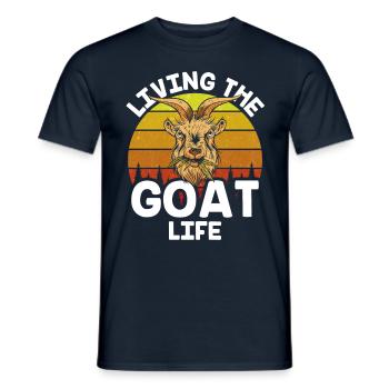 Goats Life Domestic Goat Lovers Goat Animal - Men's T-Shirt - navy - Front - AI Model Male 178 light (178cm)