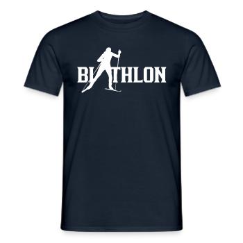 Biathlon Sport Biathlons Biathlète Biathlète - T-shirt homme - marine - Devant - AI Model Male 178 light (178cm)