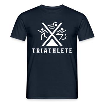Triathlete Sport Triathlon Triathlons Triathlete - Men's T-Shirt - navy - Front - AI Model Male 178 light (178cm)
