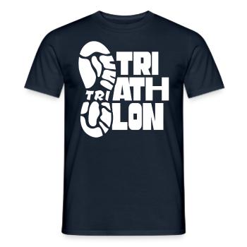 Triathlon Triathlete Sport Triathlete Triathlons - Men's T-Shirt - navy - Front - AI Model Male 178 light (178cm)