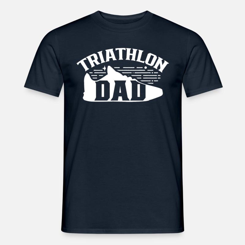 Triathlon Papa Triathletin Triathlons Triathlet - Männer T-Shirt - Navy