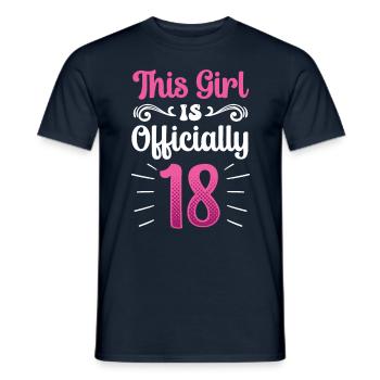 Dieses Mädchen Ist Offiziell 18 Achtzehn Feier - Männer T-Shirt - Navy - Vorne - AI Model Male 178 light (178cm)