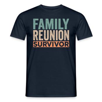 Überlebender Eines Familientreffens Team Familie - Männer T-Shirt - Navy - Vorne - AI Model Male 178 light (178cm)