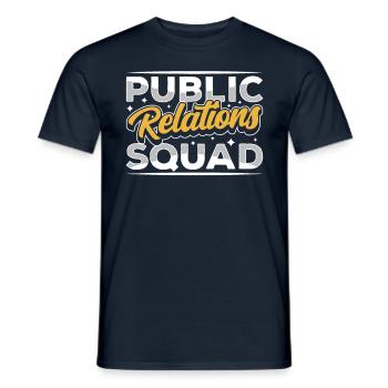 Public Relations Team Öffentlichkeitsarbeit PR - Men's T-Shirt - navy - Front - AI Model Male 178 light (178cm)