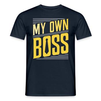 Mein Eigener Chef Freelancer Selbstständig - Männer T-Shirt - Navy - Vorne - AI Model Male 178 light (178cm)