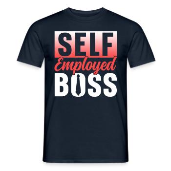 Self-employed boss Freelancer Self-employed - Men's T-Shirt - navy - Front - AI Model Male 178 light (178cm)