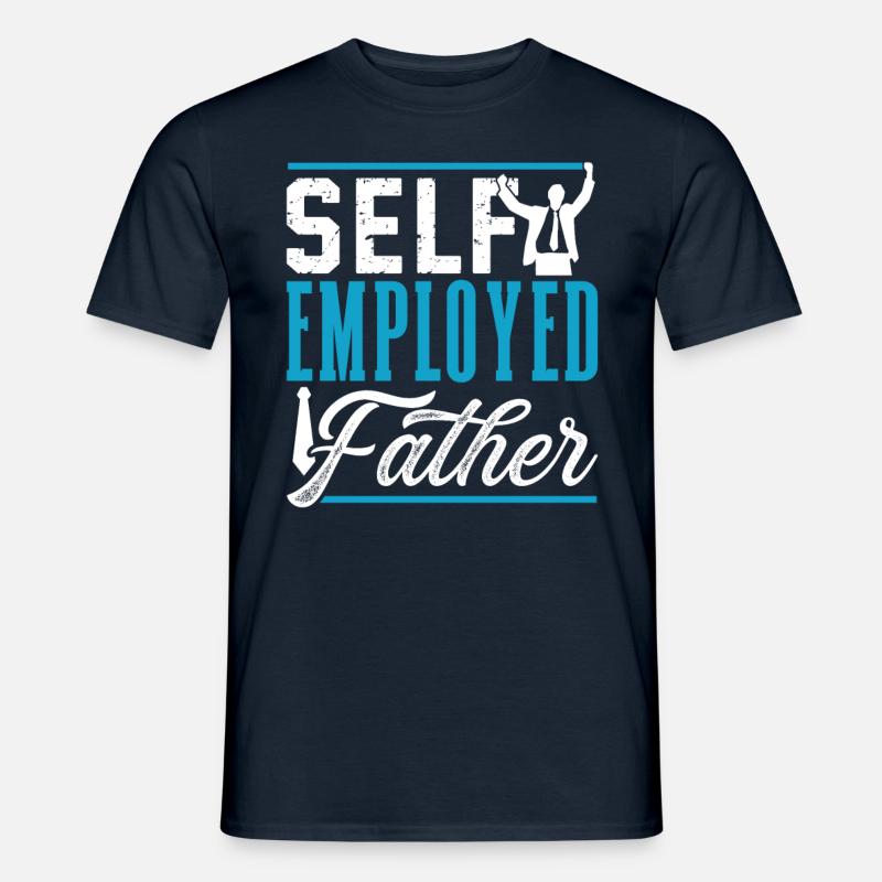 Self-employed father Self-employed Freelancer - Men's T-Shirt - navy