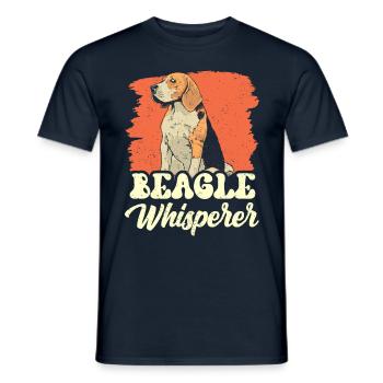 Beagle Whisperer Beagles lover chiot dog - T-shirt homme - marine - Devant - AI Model Male 178 light (178cm)