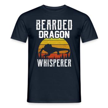 Bartagamen Flüsterer Tier Bearded Dragon Haustier - Männer T-Shirt - Navy - Vorne - AI Model Male 178 light (178cm)