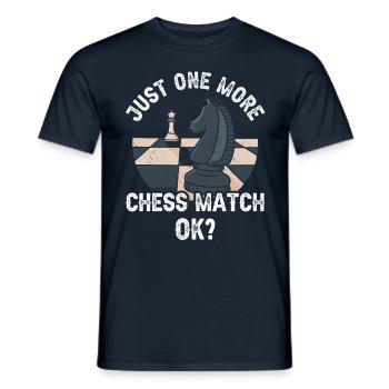 Only one more chess game Ok Chess Chess Club - Men's T-Shirt - navy - Front - AI Model Male 178 light (178cm)
