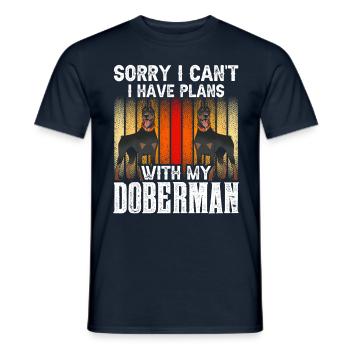 Est-ce que je ne peux pas avoir de projets avec mon Doberman - T-shirt homme - marine - Devant - AI Model Male 178 light (178cm)